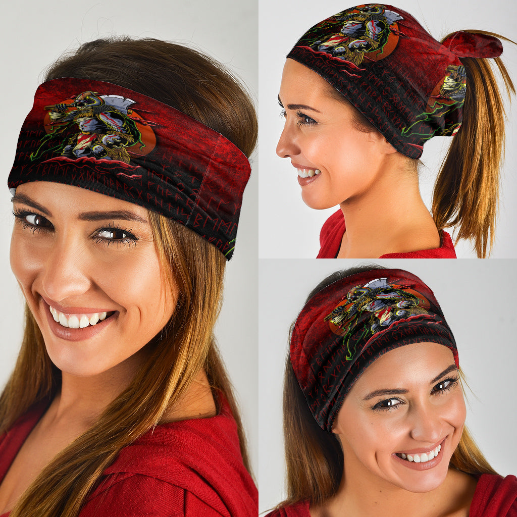 Viking Bandana Samurai Viking Warrior Ronin Berserk Armor Axe Bandana RLT12
