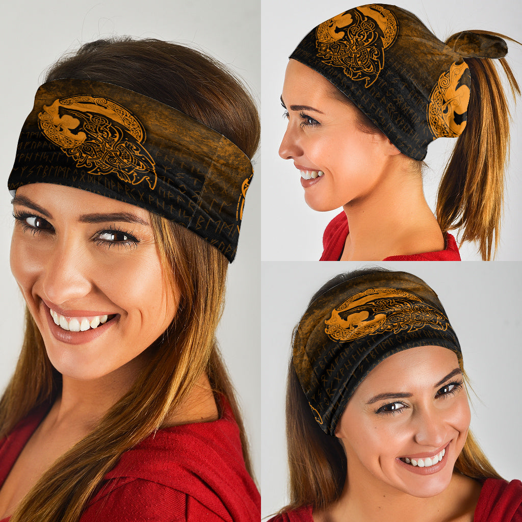Viking Bandana Fenrir Viking 3D Tattoo Gold Version Bandana RLT12