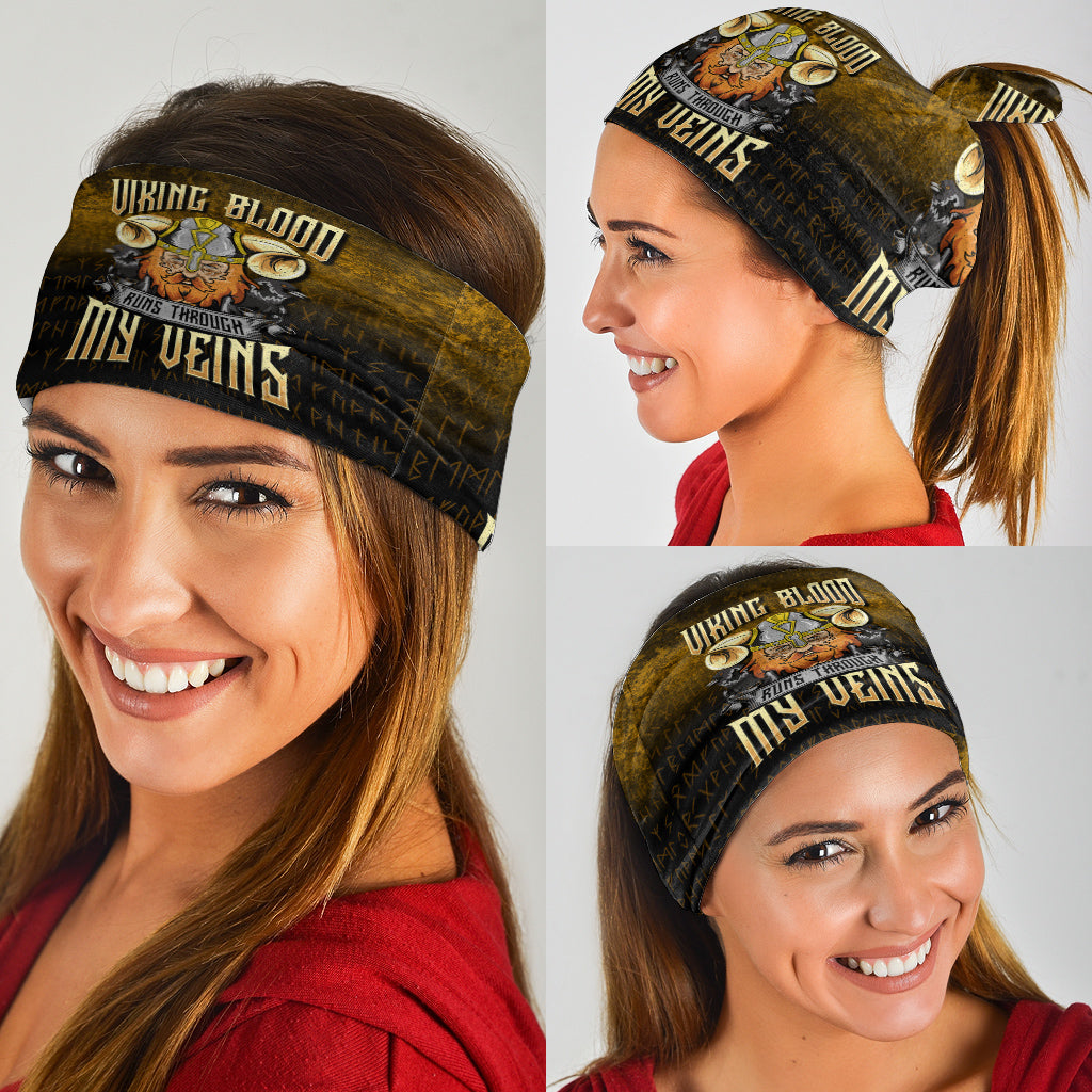 Viking Bandana Viking Blood Runs Through My Veins Bandana RLT12
