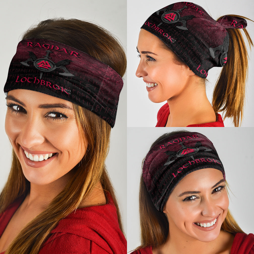 Viking Bandana Ragnar Lothbrok Ragnar Lodbrok Viking Warrior Red Version Bandana RLT12