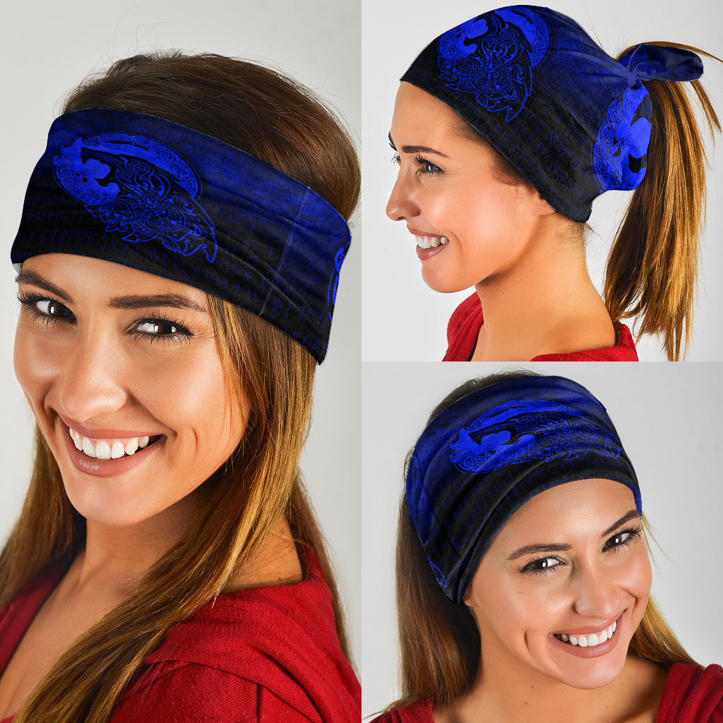 Viking Bandana Fenrir Viking 3D Tattoo Blue Version Bandana RLT12