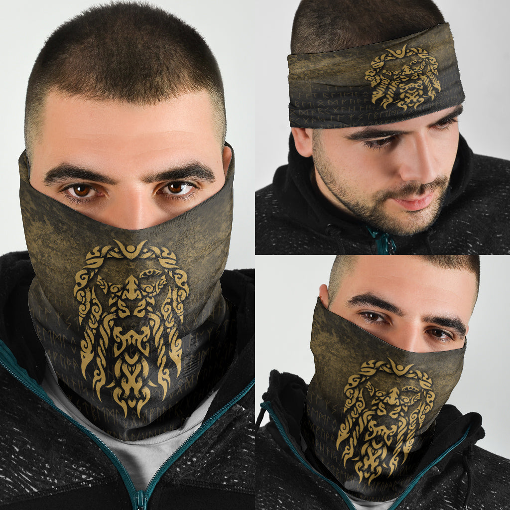 Viking Bandana Viking God Odin Allfather In Asgard Raven God Gold Version Bandana RLT12