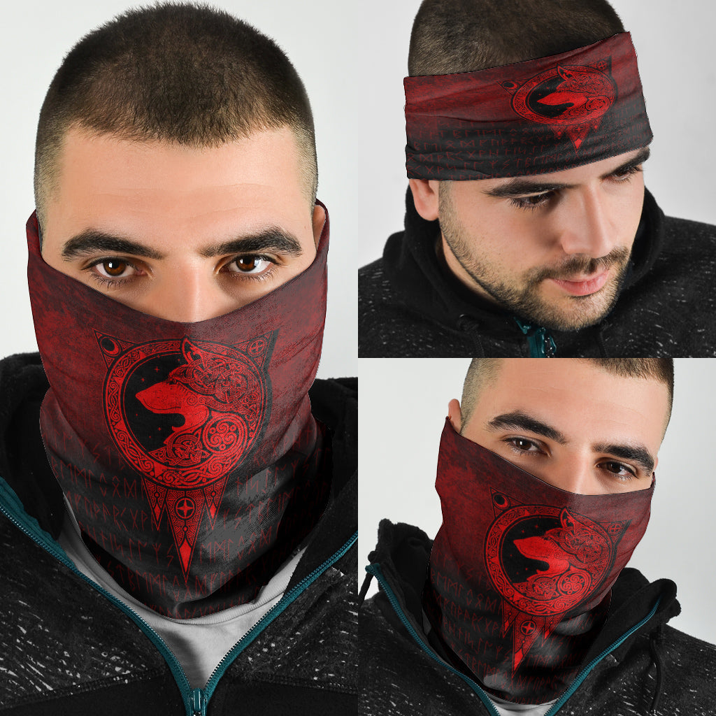 Viking Bandana Viking Norse Wolf Red Version Bandana RLT12