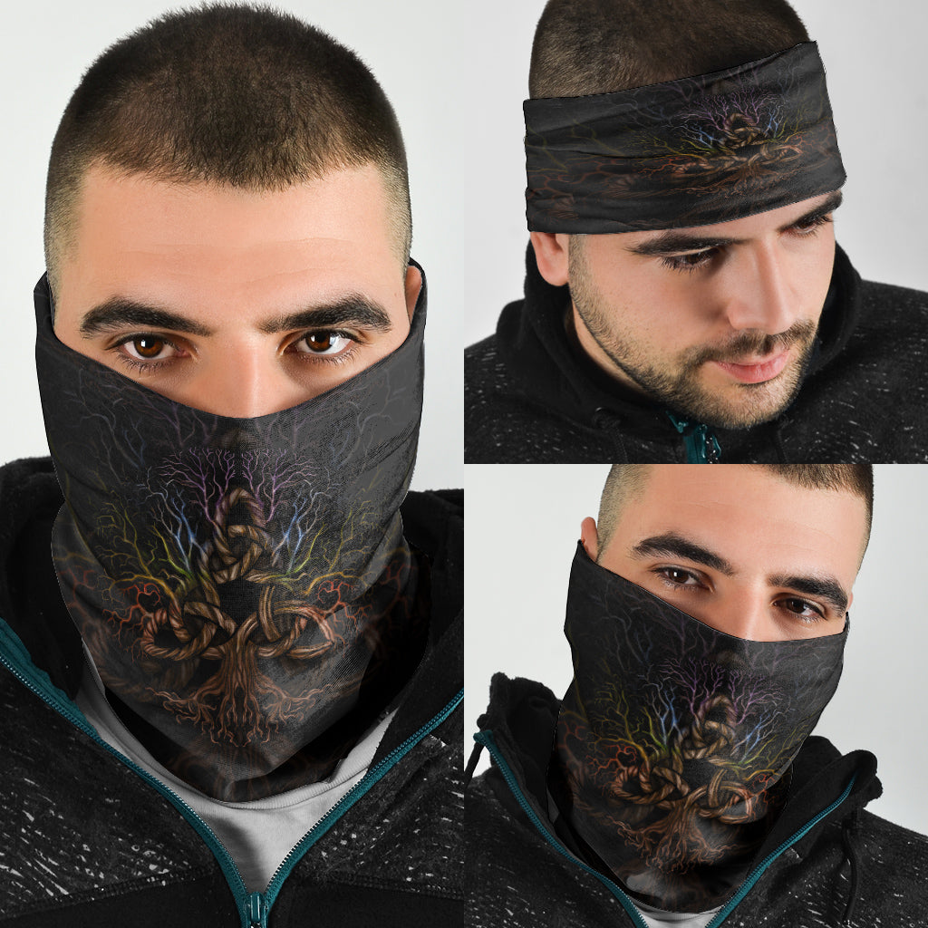 Viking Bandana Colorful Tree Of Life With Triquetra Bandana RLT12