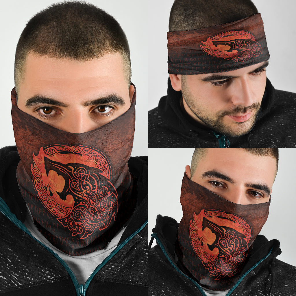 Viking Bandana Fenrir Viking 3D Tattoo Orange Version Bandana RLT12