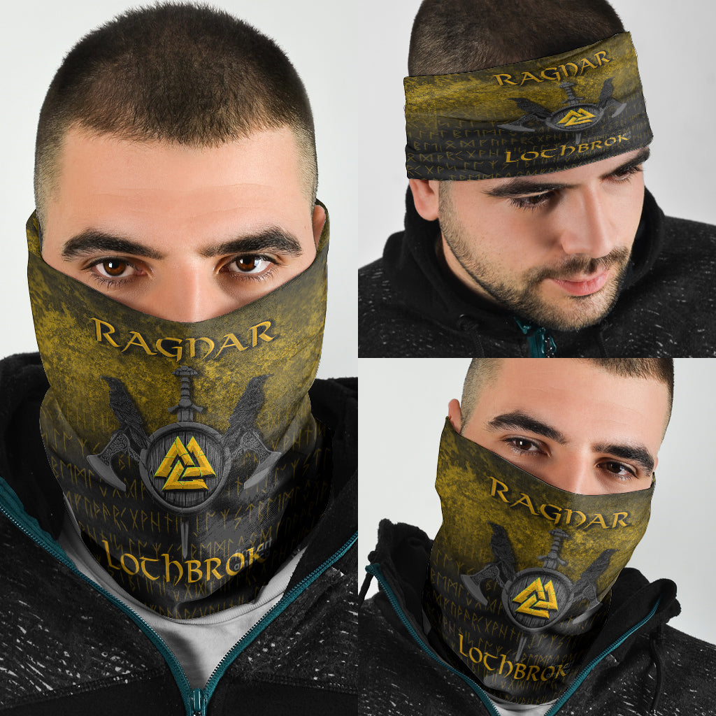 Viking Bandana Ragnar Lothbrok Ragnar Lodbrok Viking Warrior Gold Version Bandana RLT12