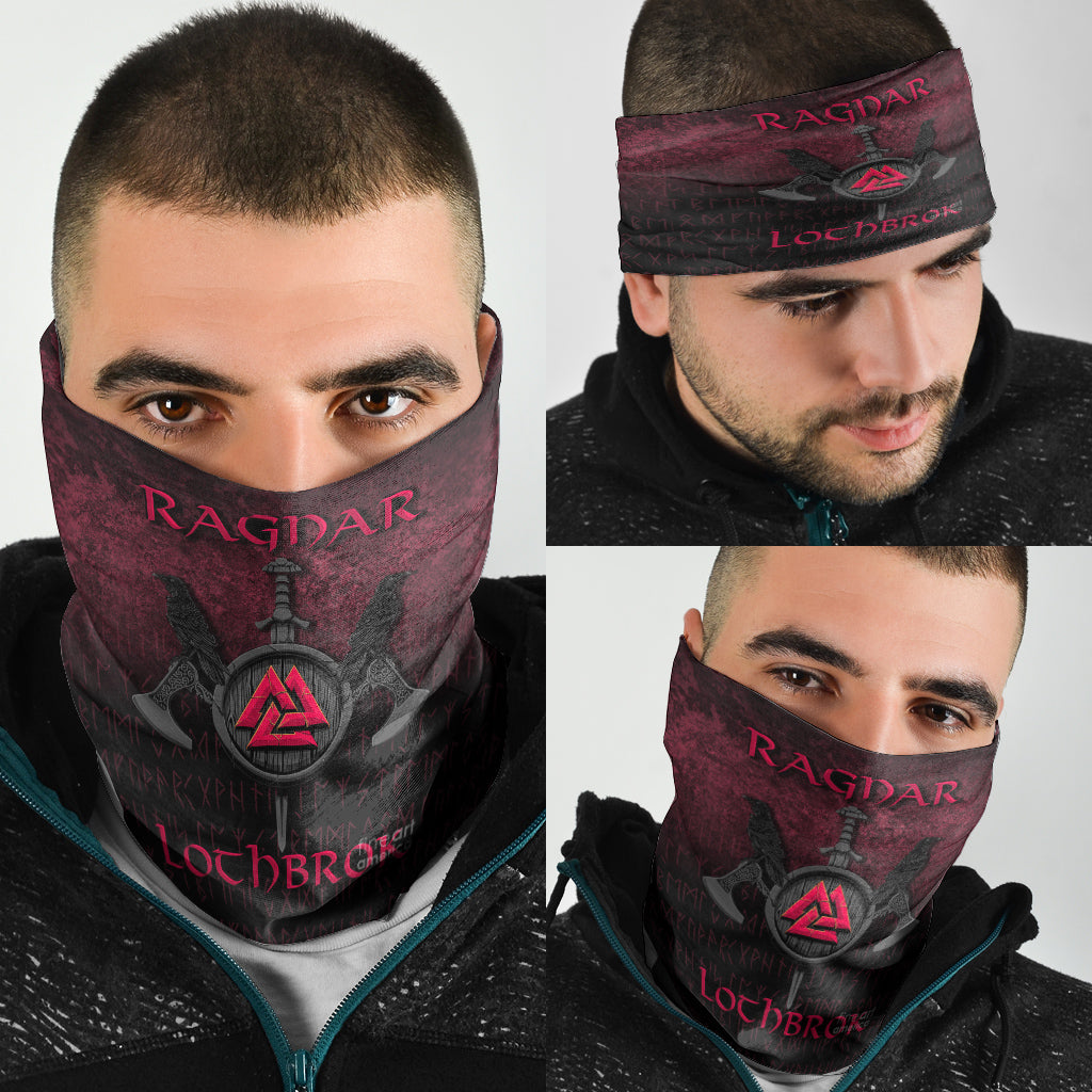 Viking Bandana Ragnar Lothbrok Ragnar Lodbrok Viking Warrior Red Version Bandana RLT12