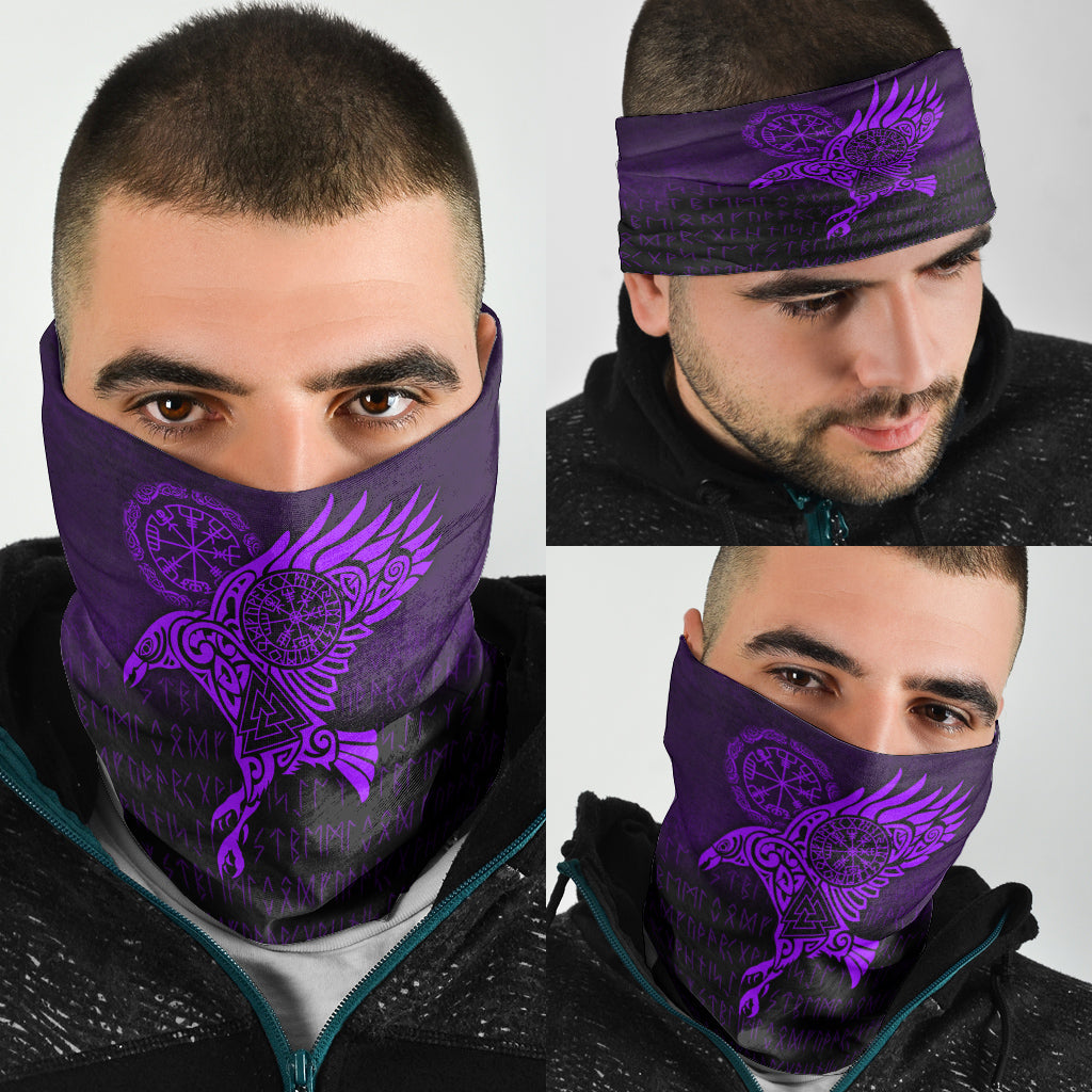 Viking Bandana Raven Vegvisir Tattoo Purple Version Bandana RLT12