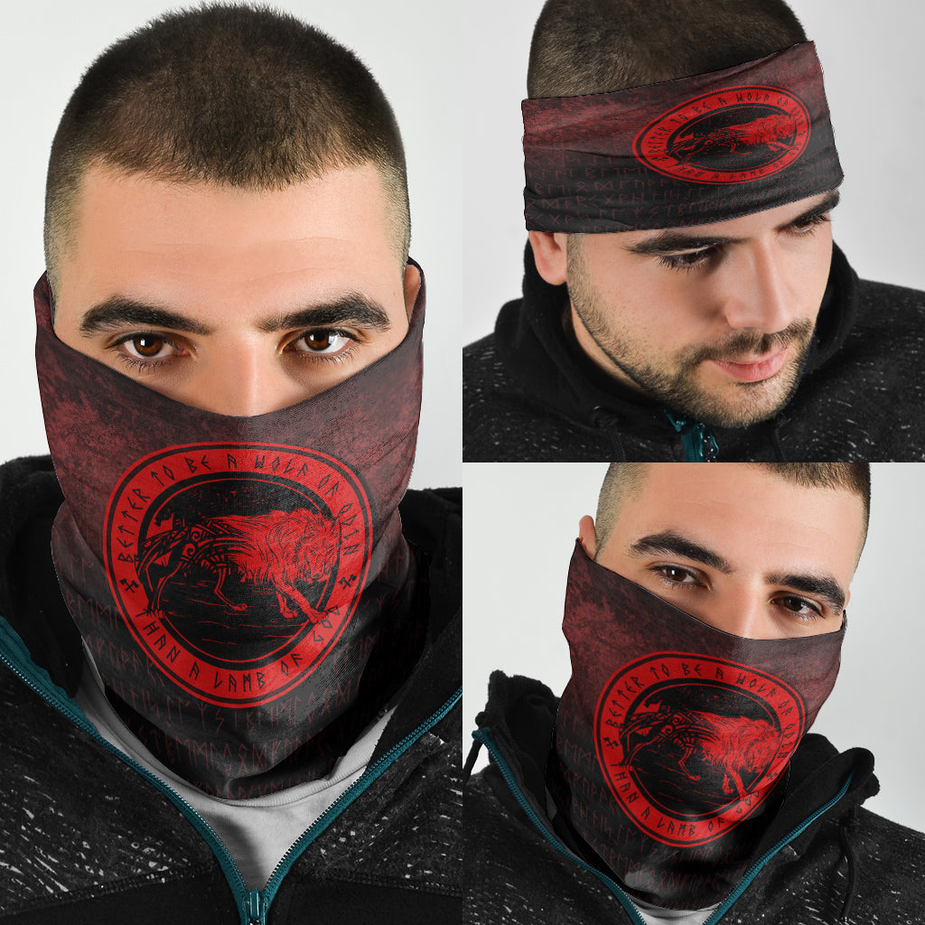 Wonder Print Shop Bandana - Wolf Of Odin - Red Version Bandana RLT12