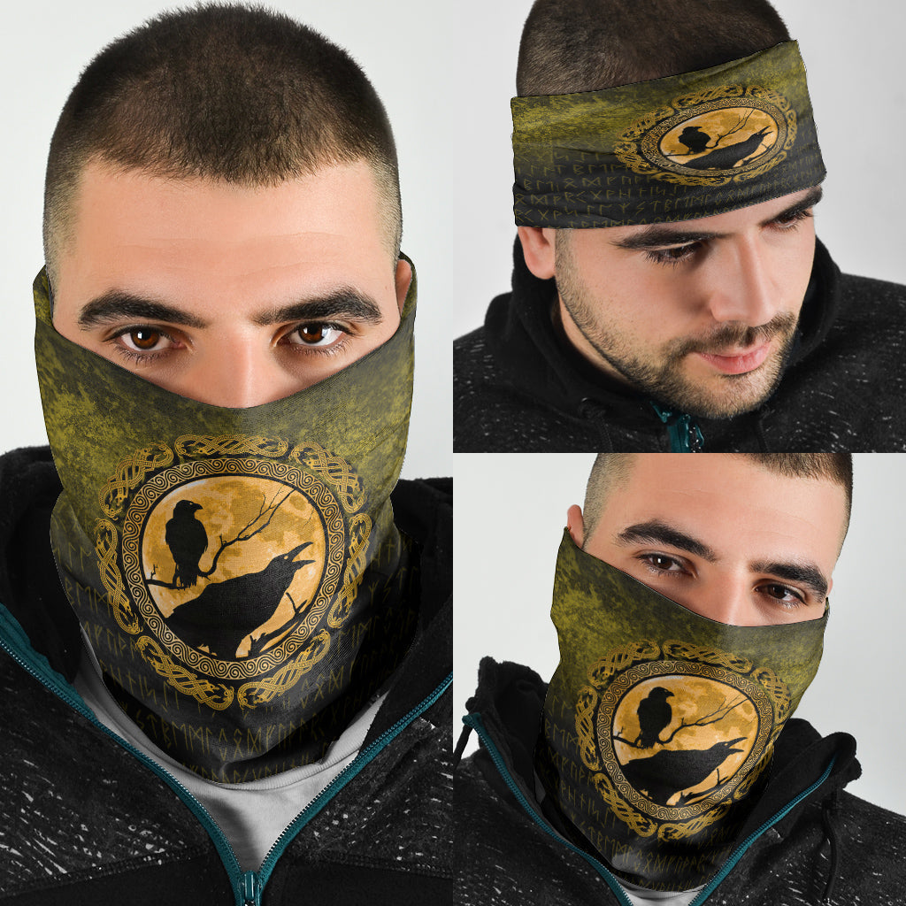 Viking Bandana Vikings Huginn Muninn Odin Ravens Gold Version Bandana RLT12