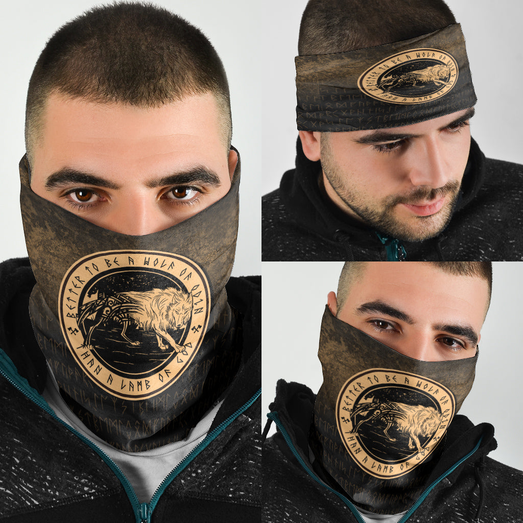 Wonder Print Shop Bandana - Wolf Of Odin - Gold Version Bandana RLT12