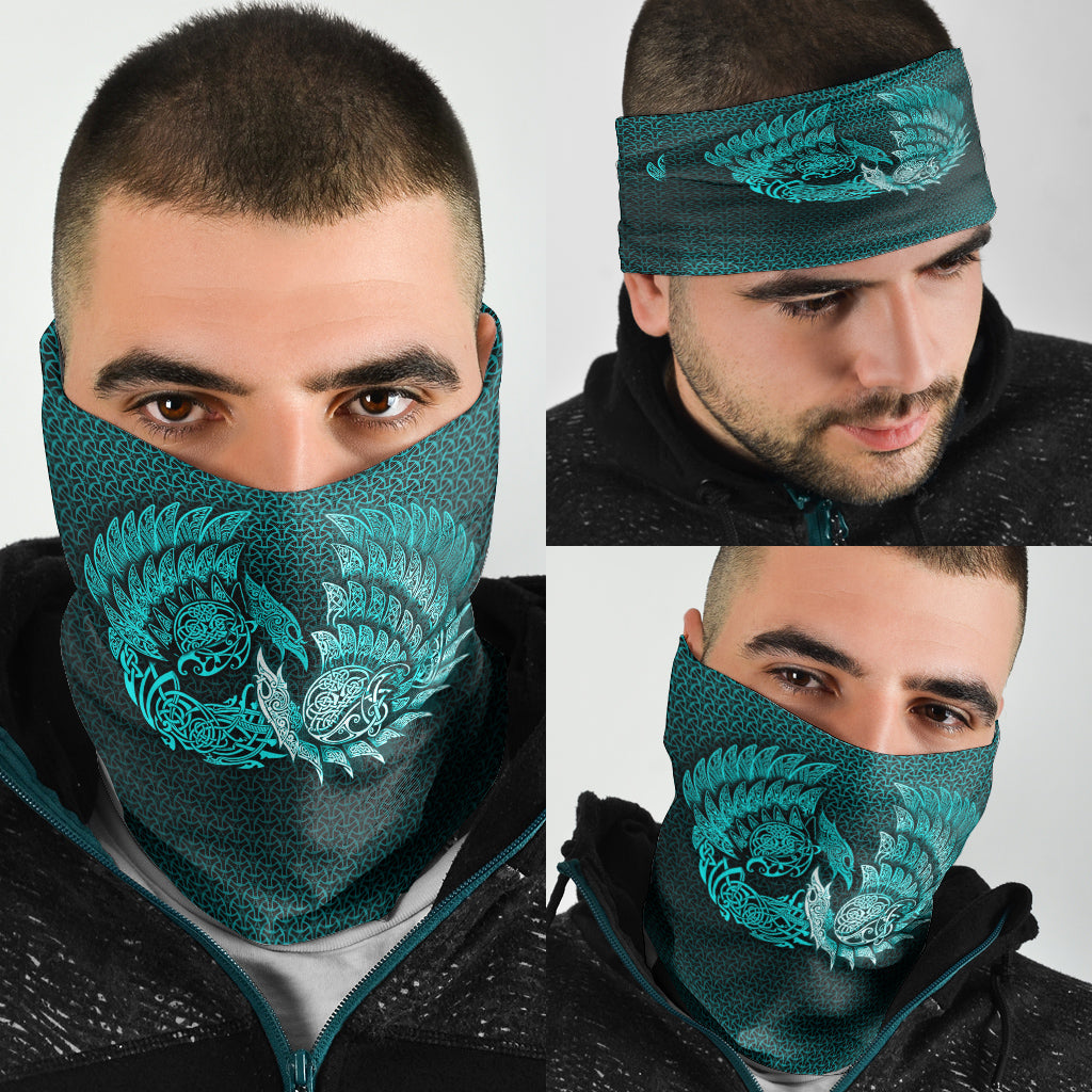 Viking Bandana Ragnarok Huginn Muninn Cyan Version Bandana RLT12