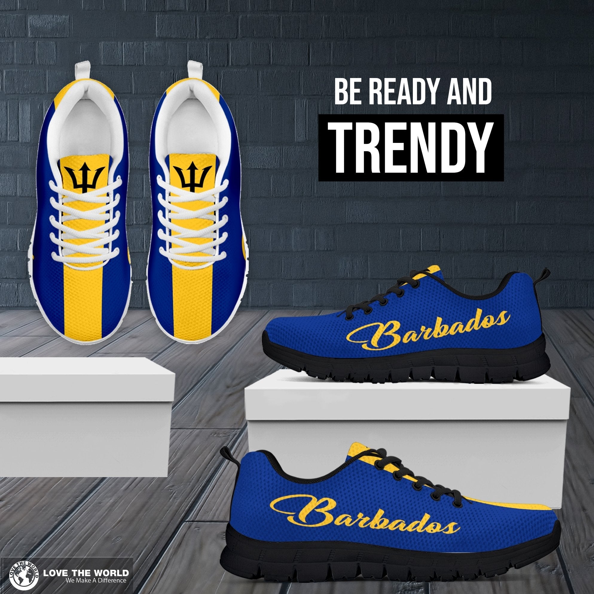 Barbados Flag Sneakers