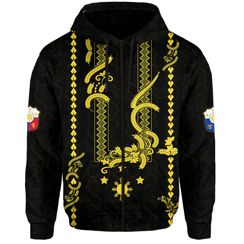 Custom Personalised Philippines Hoodie Pechera With Side Barong Patterns LT9