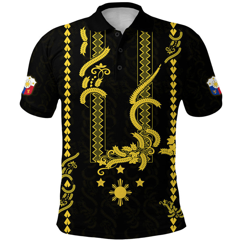 Custom Philippines Polo Shirt Pechera With Side Barong Patterns LT9