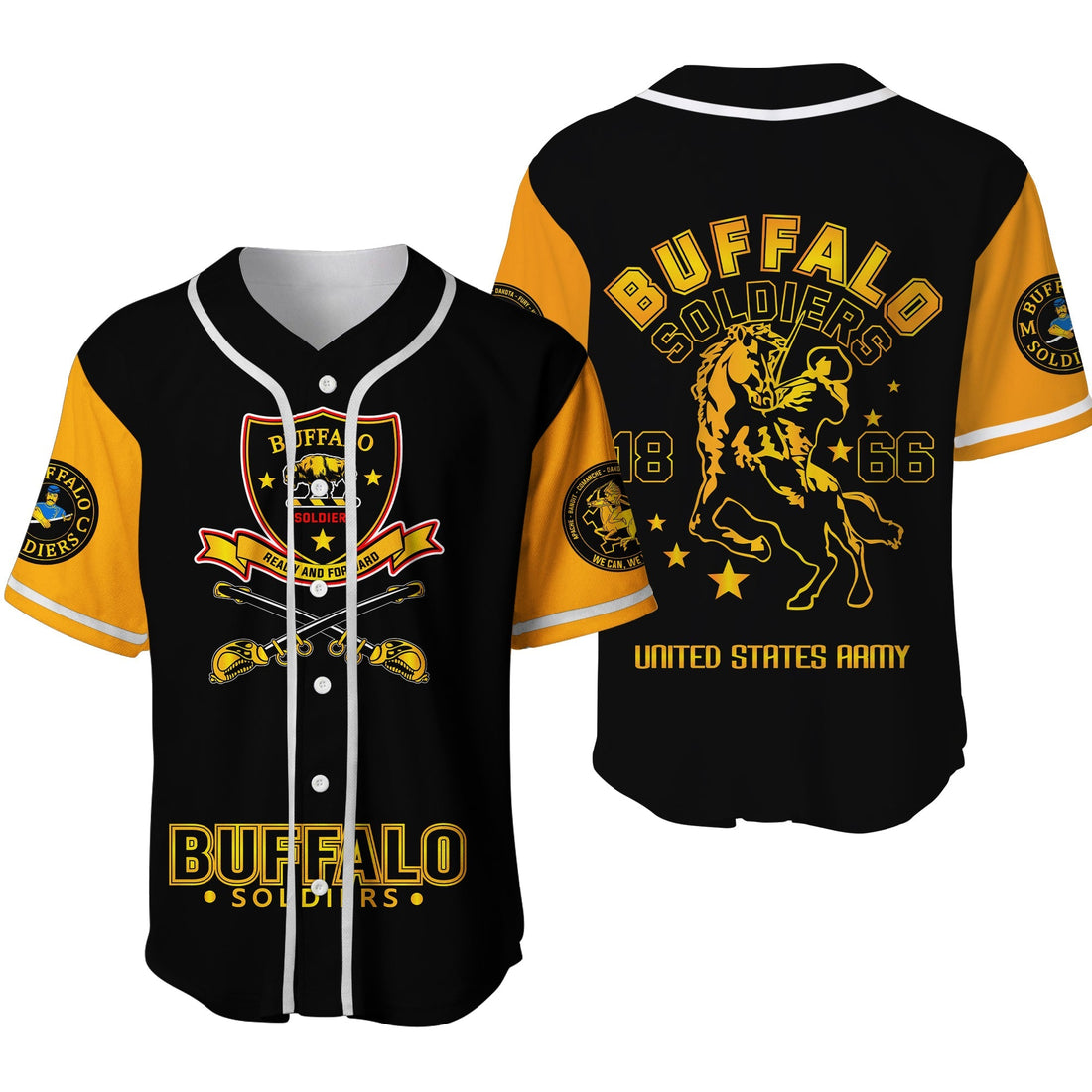 Buffalo Soldiers African American Legend Of The Black Soldiers Baseball Jersey
