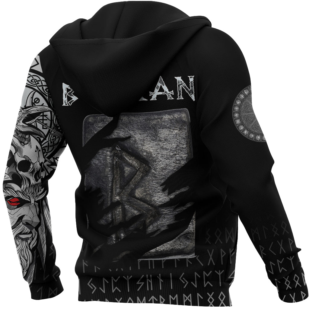 Viking Hoodie Berkano Norse Runes RLT12