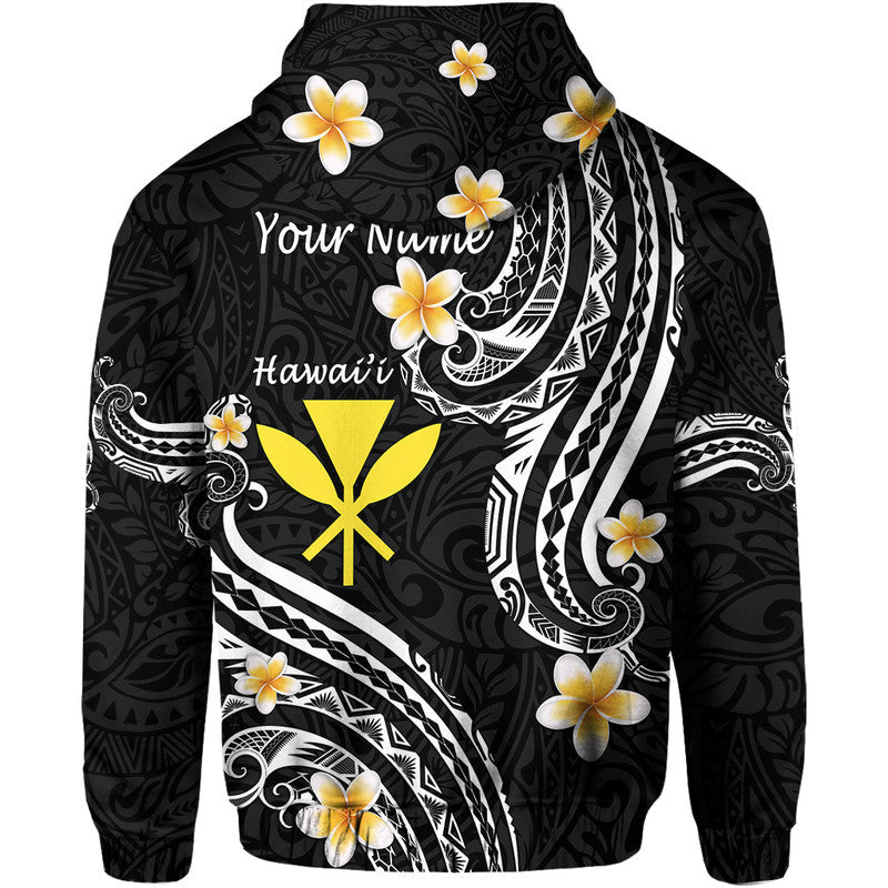 Custom Hawaii Hoodie Black Polynesian Line Style LT9