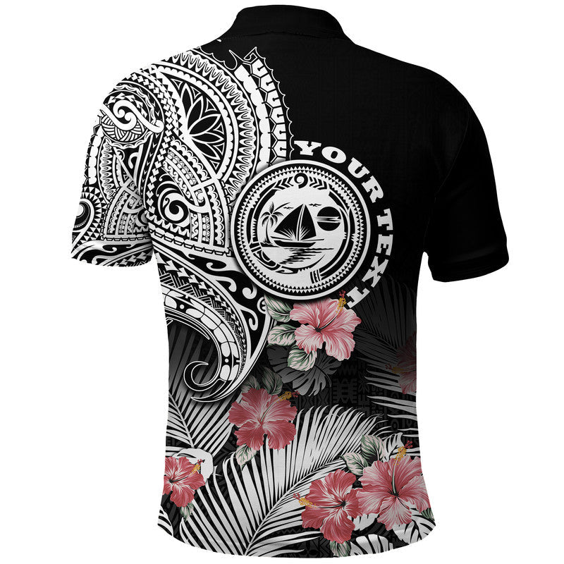 Custom Malampa Province Vanuatu Polo Shirt Hibiscus Tribal Polynesian Tattoo Ver Black LT9