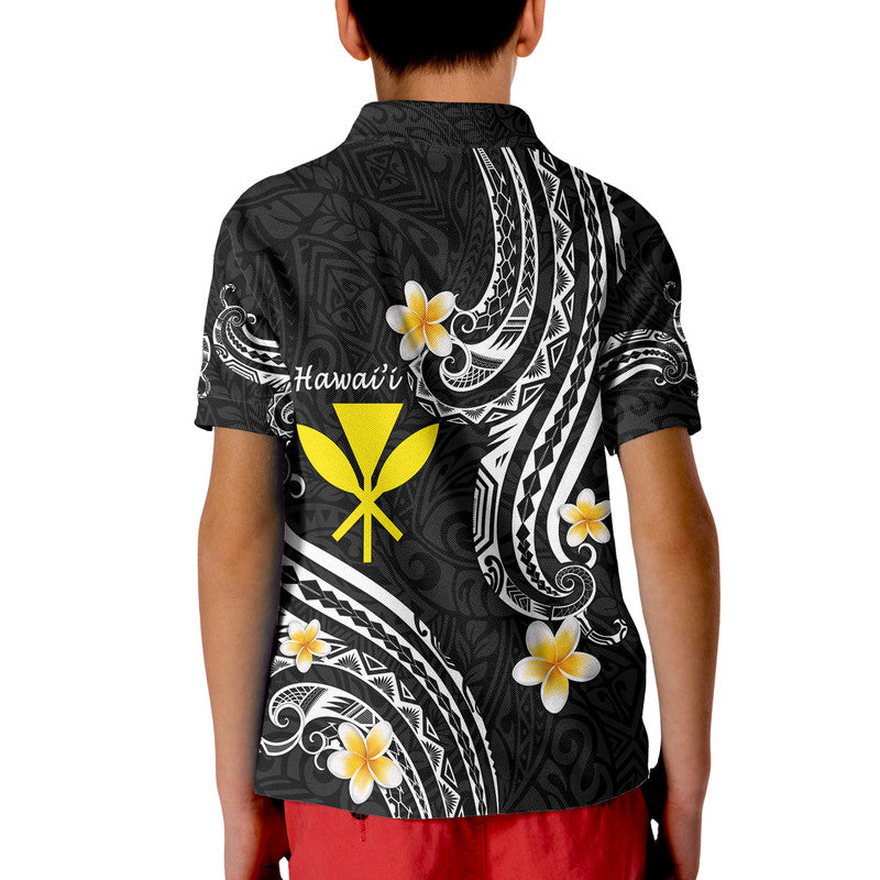 Hawaii Polo Shirt Black Polynesian Line Style LT9