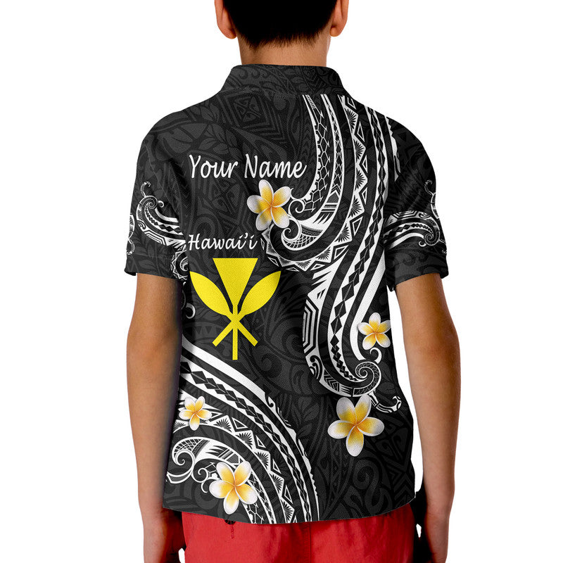 Custom Hawaii Polo Shirt Black Polynesian Line Style LT9