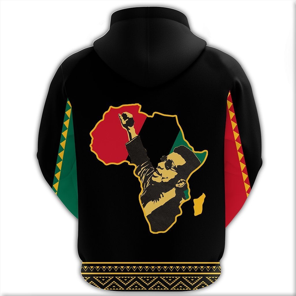 African Hoodie FRed Hampton Black History Month Zip Hoodie