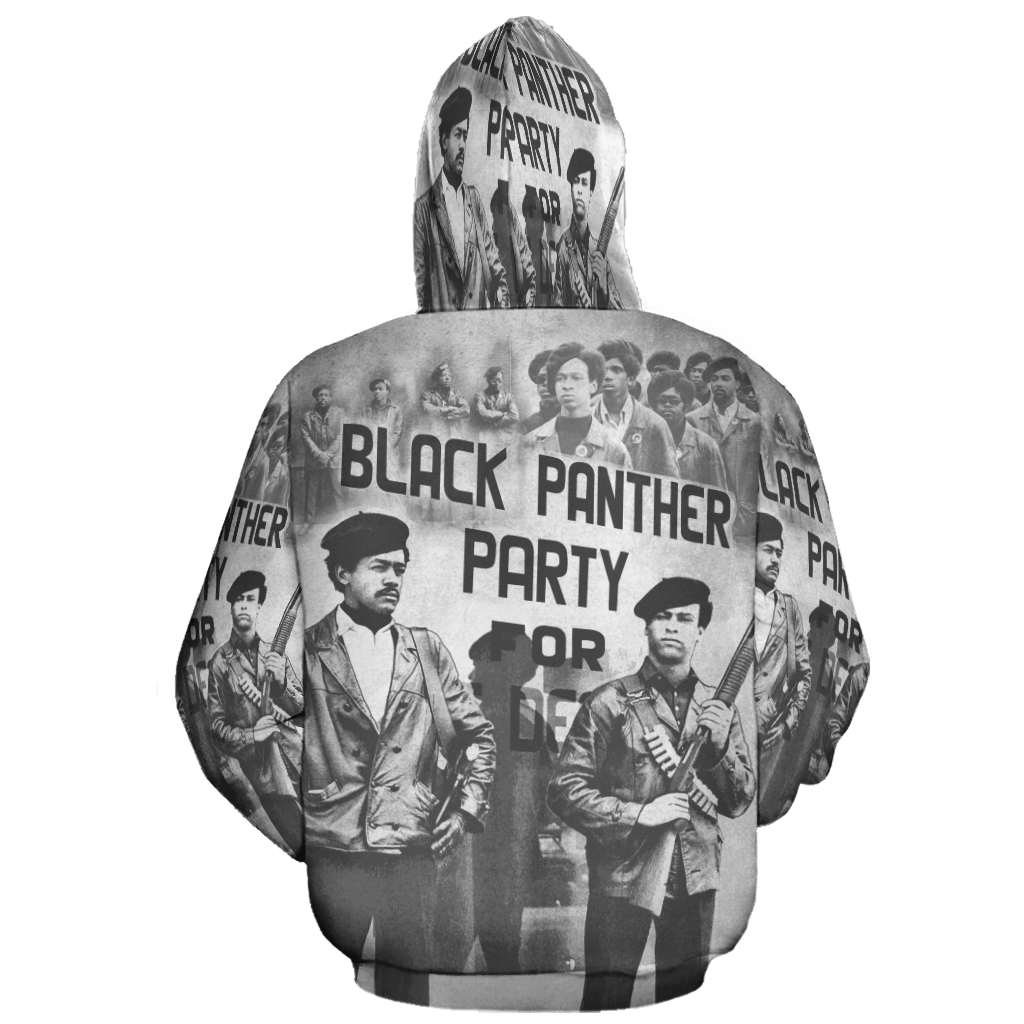 African Hoodie Black Panther Party Zip Hoodie