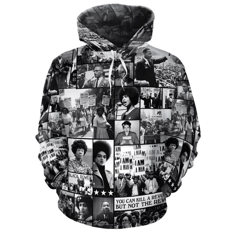 African Hoodie Black Power Images All Over Hoodie
