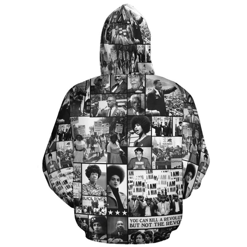 African Hoodie Black Power Images All Over Hoodie