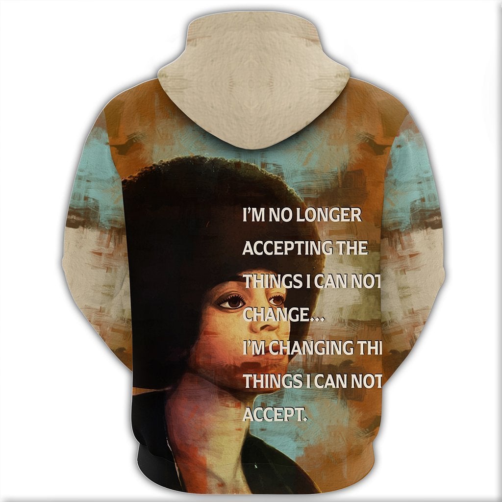 African Hoodie Angela Davis Quote Paint Mix Hoodie