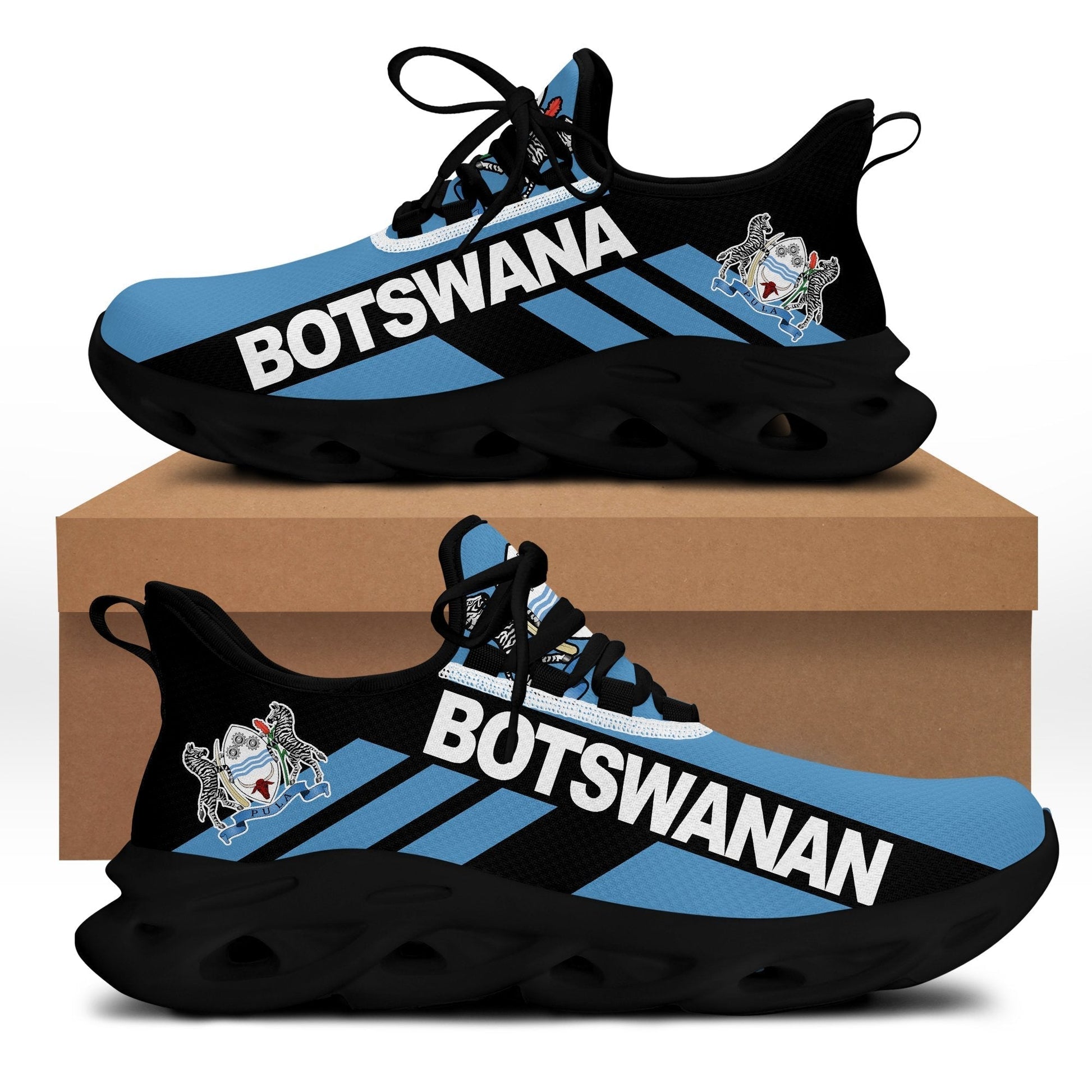 Wonder Print Shop Footwear - Botswana Stripe Style Clunky Sneakers LT10
