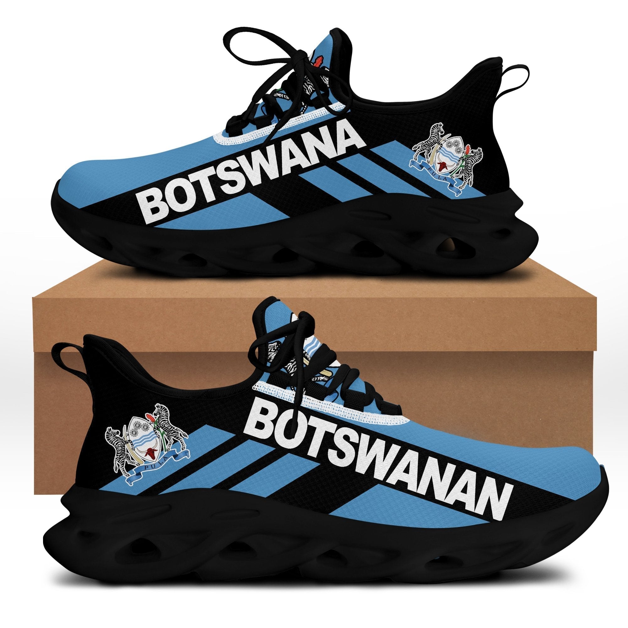 Wonder Print Shop Footwear - Botswana Stripe Style Clunky Sneakers LT10