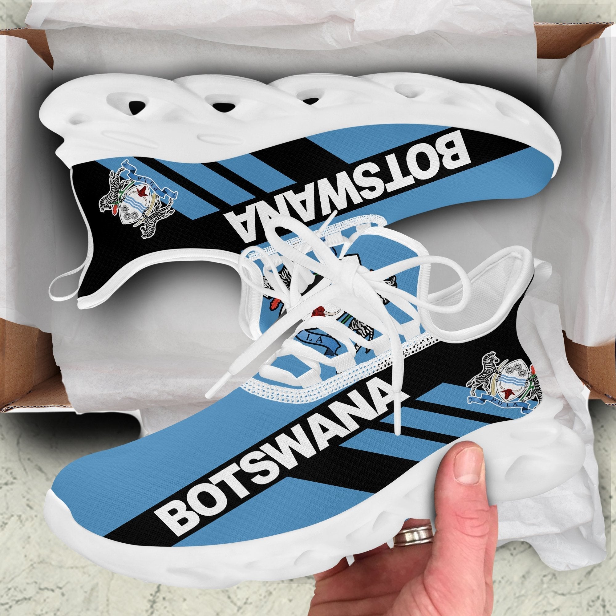 Wonder Print Shop Footwear - Botswana Stripe Style Clunky Sneakers LT10
