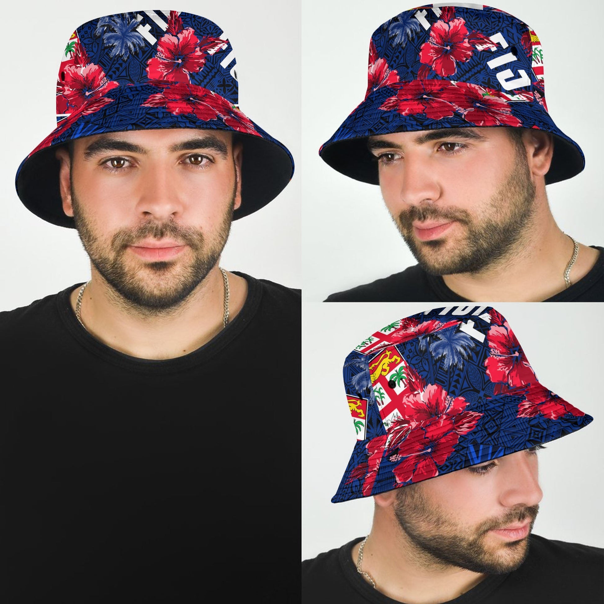 Fiji Hibiscus Bucket Hat Hawaii Style No.2 LT6