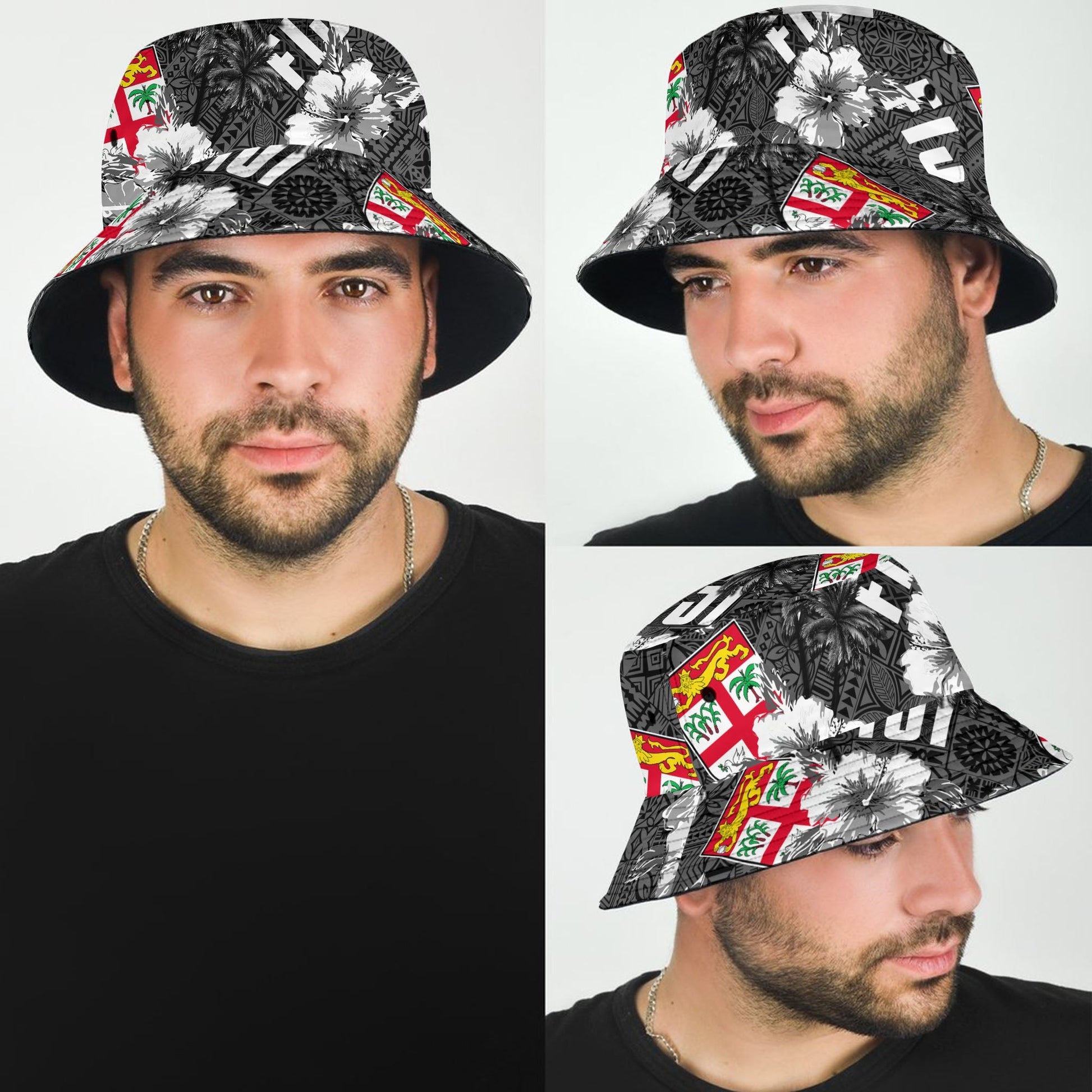 Fiji Hibiscus Bucket Hat Hawaii Style No.3 LT6