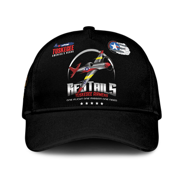 Tuskegee Airmens Red Tails African American Heros Cap - LT2
