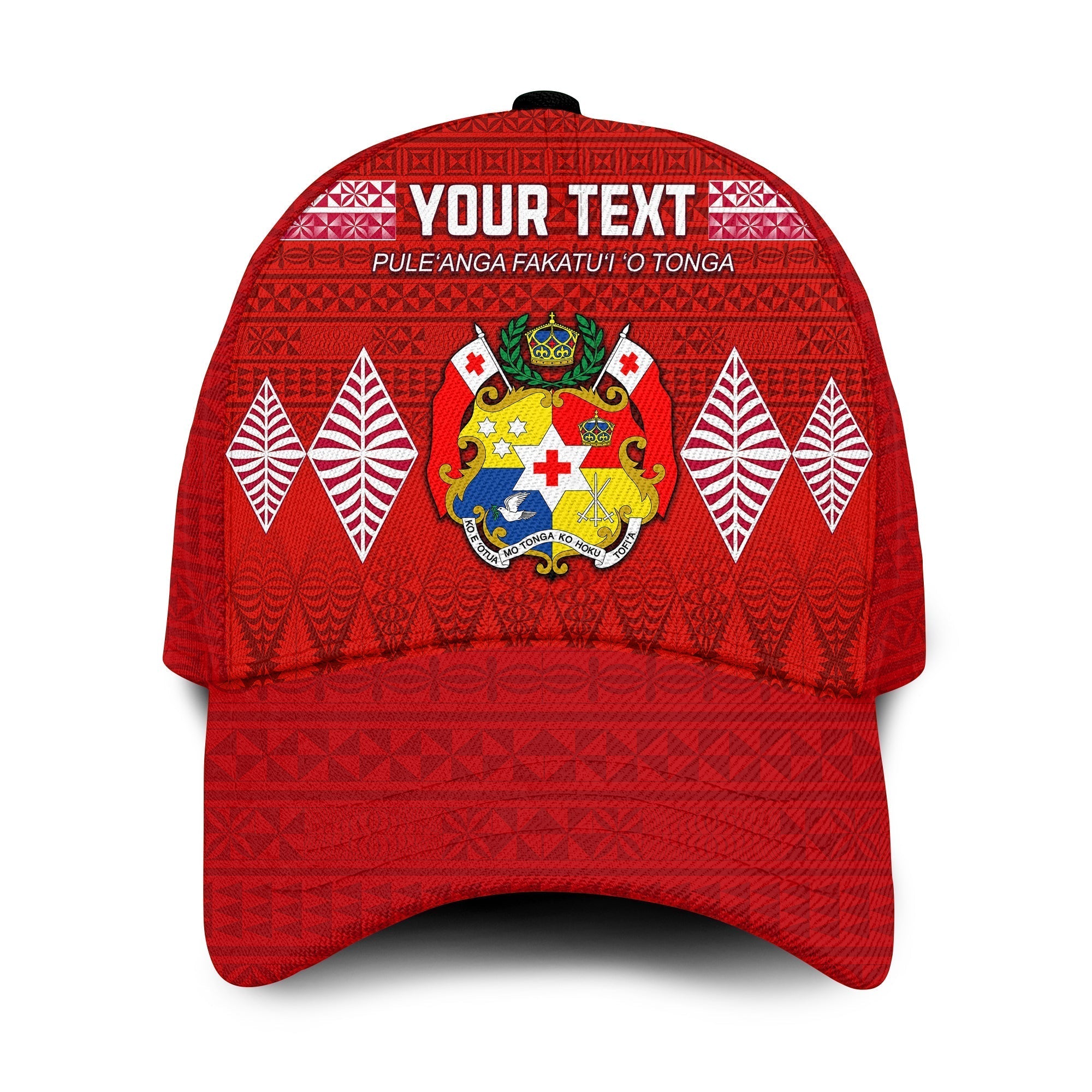 Custom Personalised Kingdom of Tonga Classic Cap Ngatu Pattern Tongan LT13
