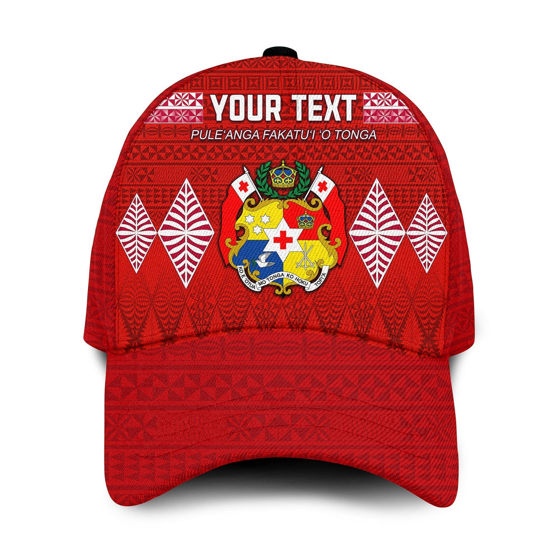 Custom Personalised Kingdom of Tonga Classic Cap Ngatu Pattern Tongan LT13