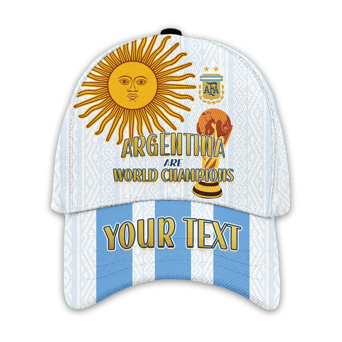 (Custom Text and Number) Argentina Football Classic Cap World Champions 2022 Dream Come True LT13