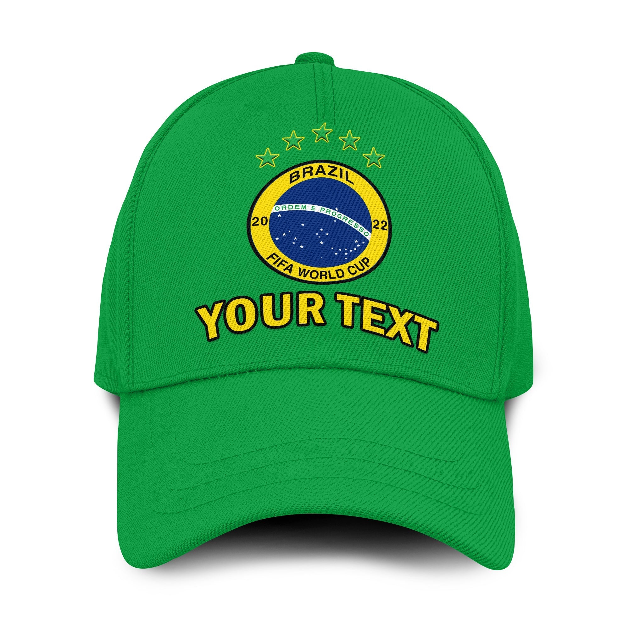 (Custom Personalised) Brazil Football Classic Cap Canarinha Champions World Cup 2022 Ver.02 LT14