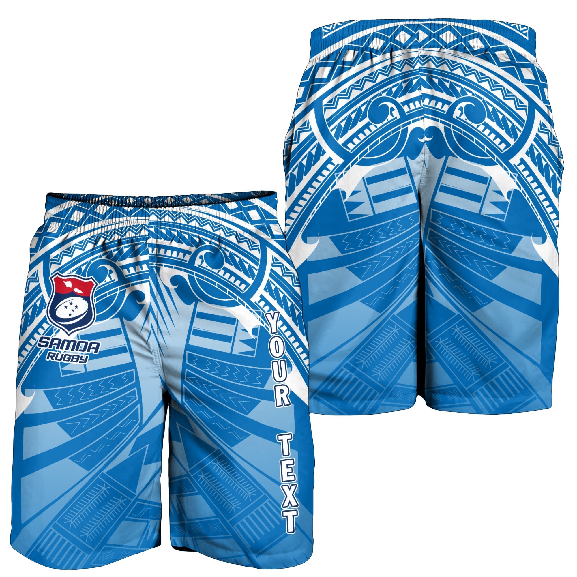 Custom Personalised Samoa Rugby Toa Samoa Blue Style Men Short LT2