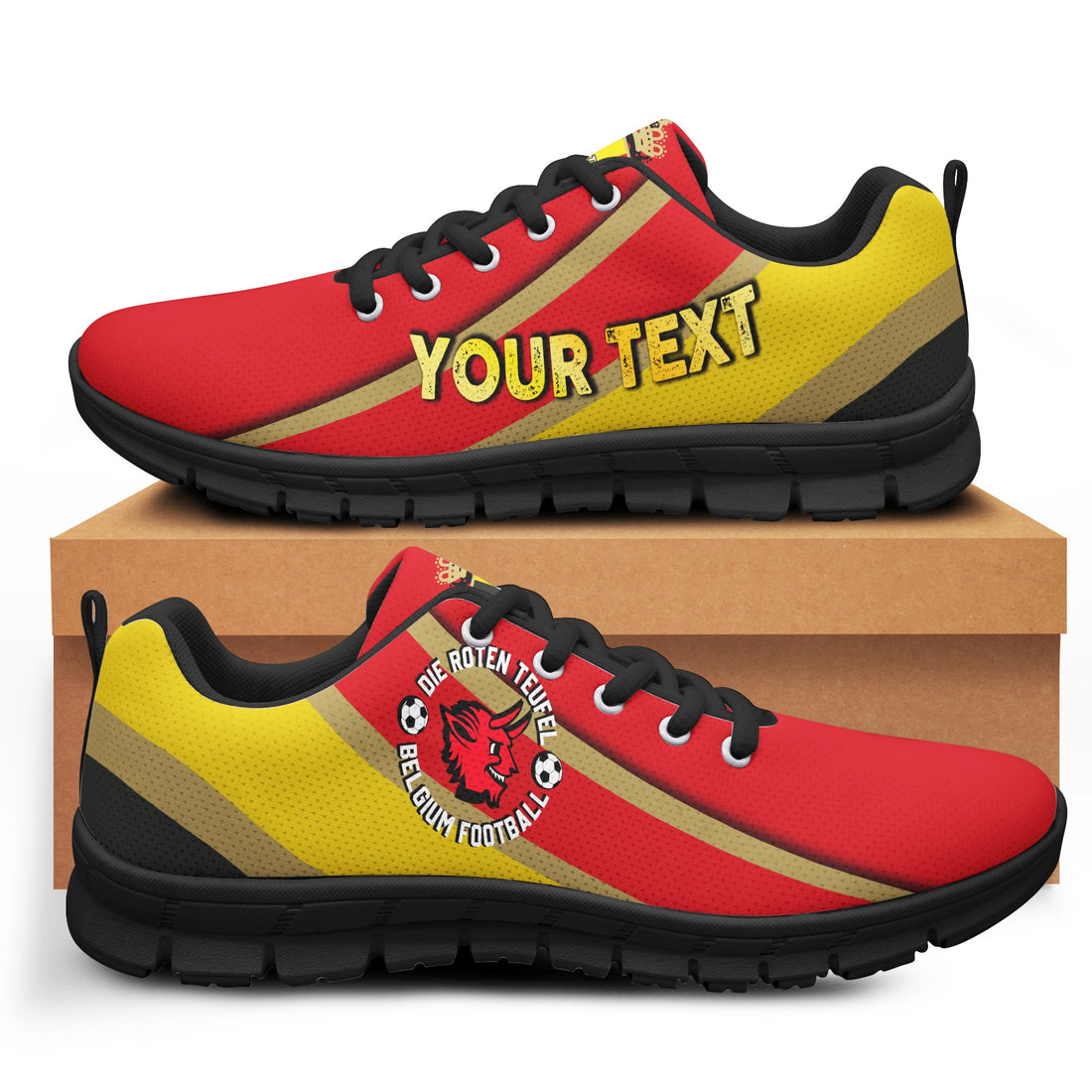 (Custom Personalised) Belgium Football World Cup 2022 Sneaker - LT2