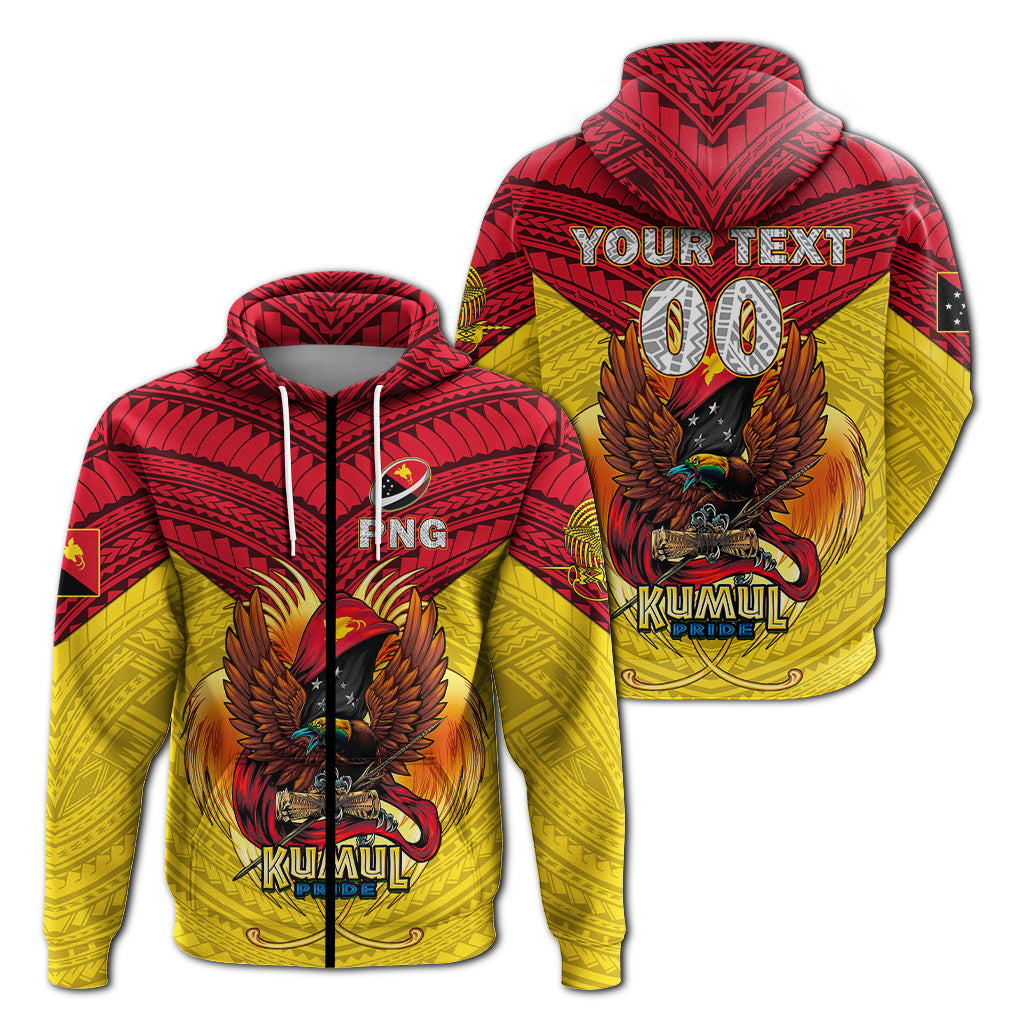 Custom Personalised Papua New Guinea Rugby Kumul Pride Hoodie LT2