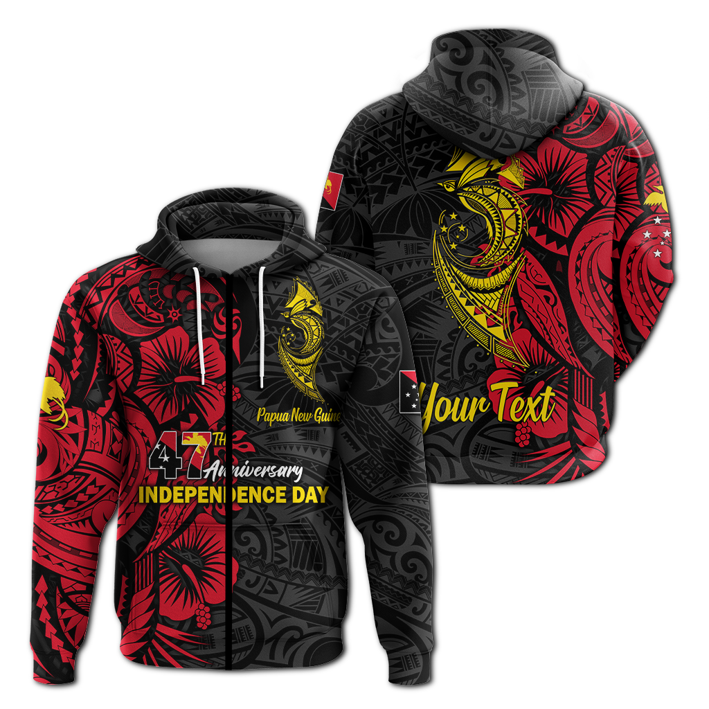 Custom Personalised Papua New Guinea 47th Independence Day Bird Of Paradise Hoodie LT2