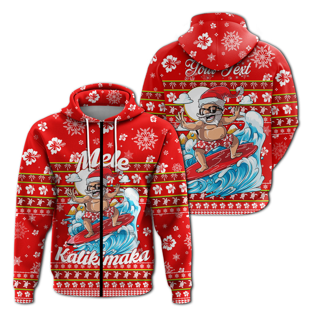 Custom Christmas Hawaii Santas Surf Mele Kalikimaka Hoodie LT2