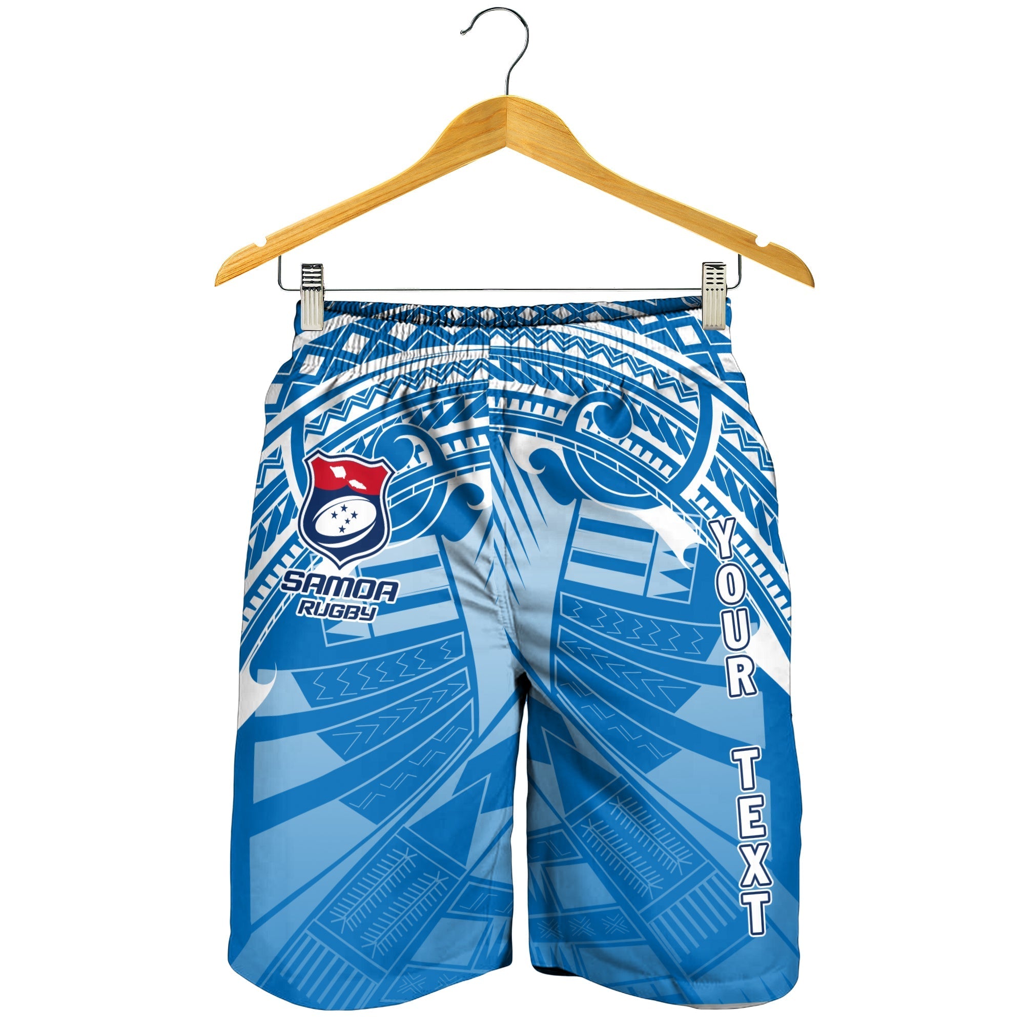 Custom Personalised Samoa Rugby Toa Samoa Blue Style Men Short LT2