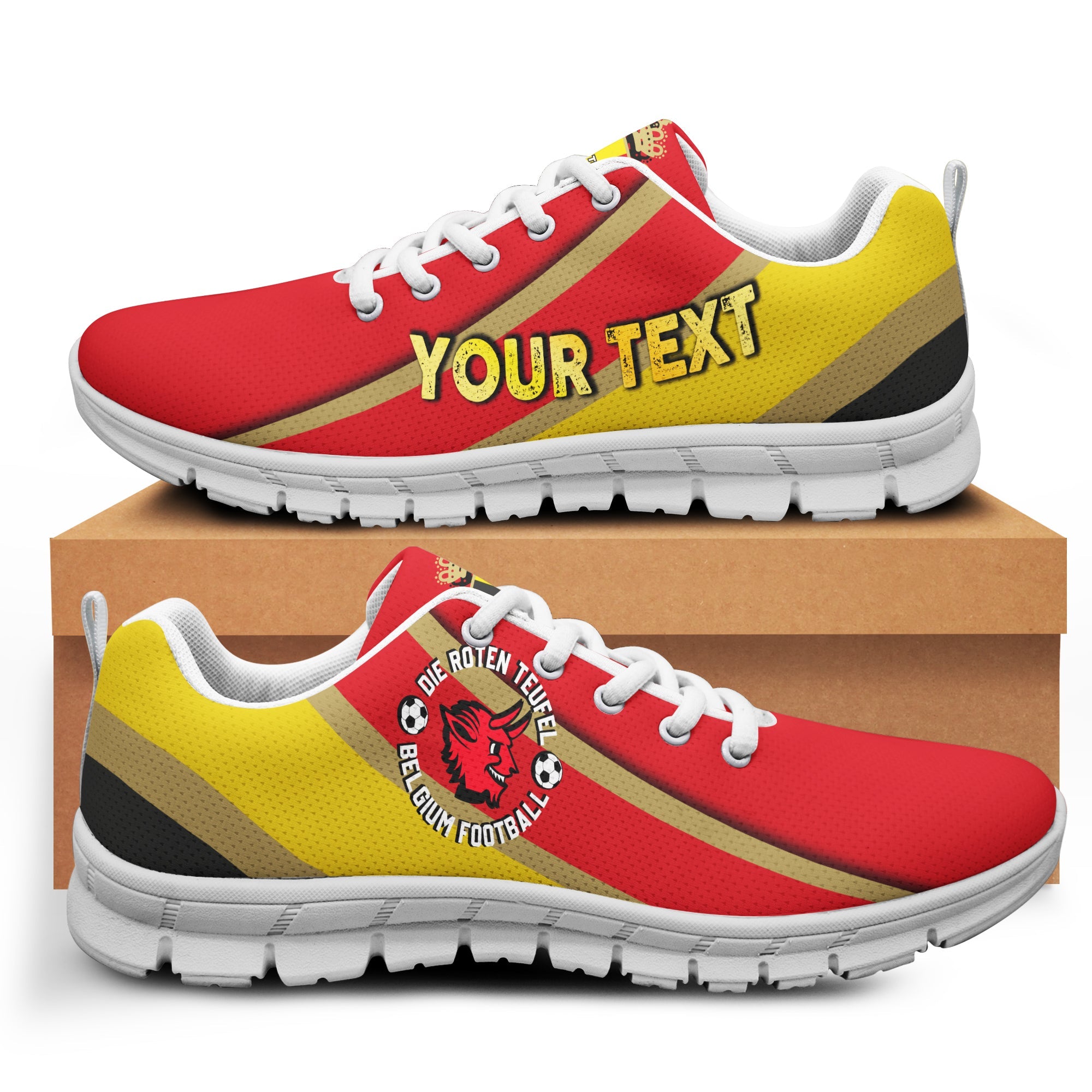 (Custom Personalised) Belgium Football World Cup 2022 Sneaker - LT2
