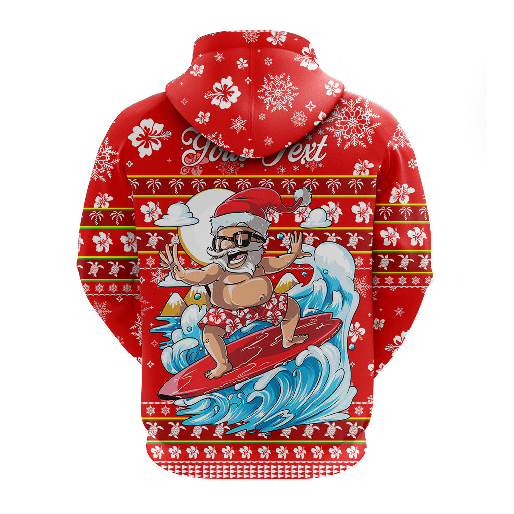 Custom Christmas Hawaii Santas Surf Mele Kalikimaka Hoodie LT2