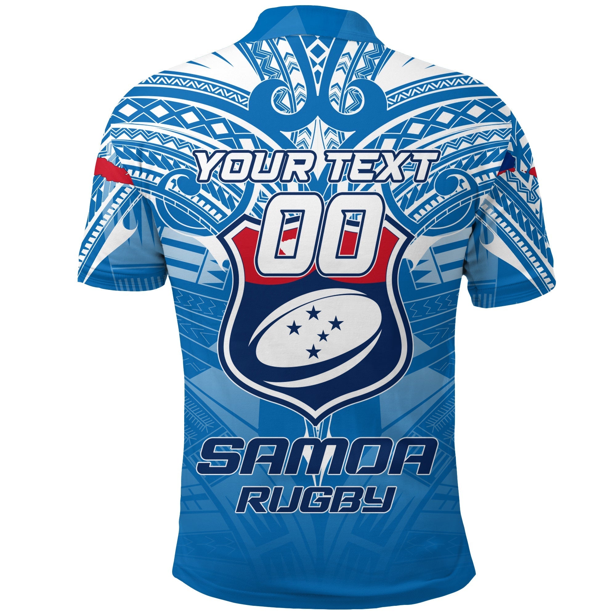 Custom Samoa Rugby Toa Samoa Blue Style Polo Shirt LT2