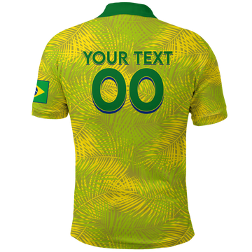 Custom Brazil Polo Shirt Football 2022 LT2